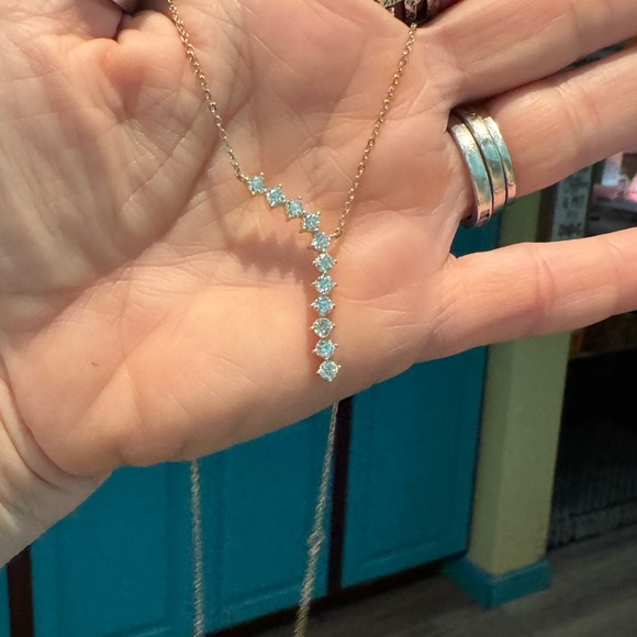 #312 1.1 ctw Moissanite station necklace - Picture 6 of 6